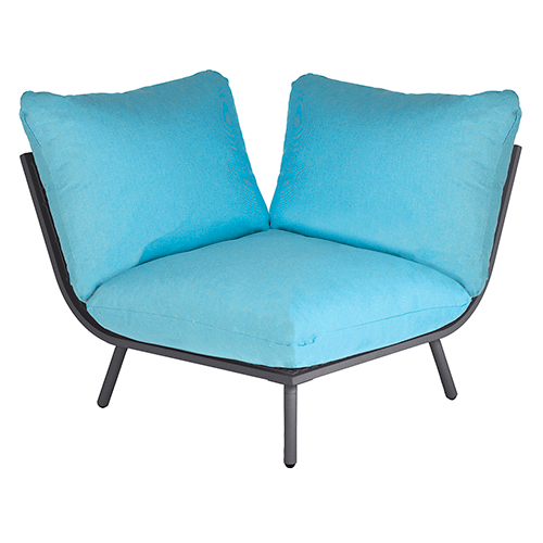 flint frame with blue cushion