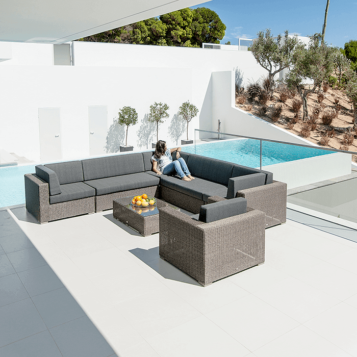 Alexander Rose Monte Carlo Modular Sofa Set with Coffee Table